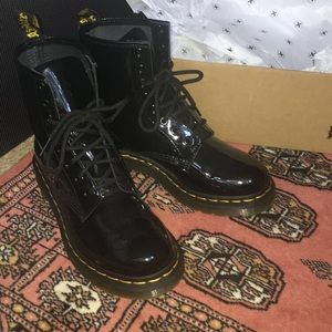 Doctor Marten’s Patent Leather Combat Boots